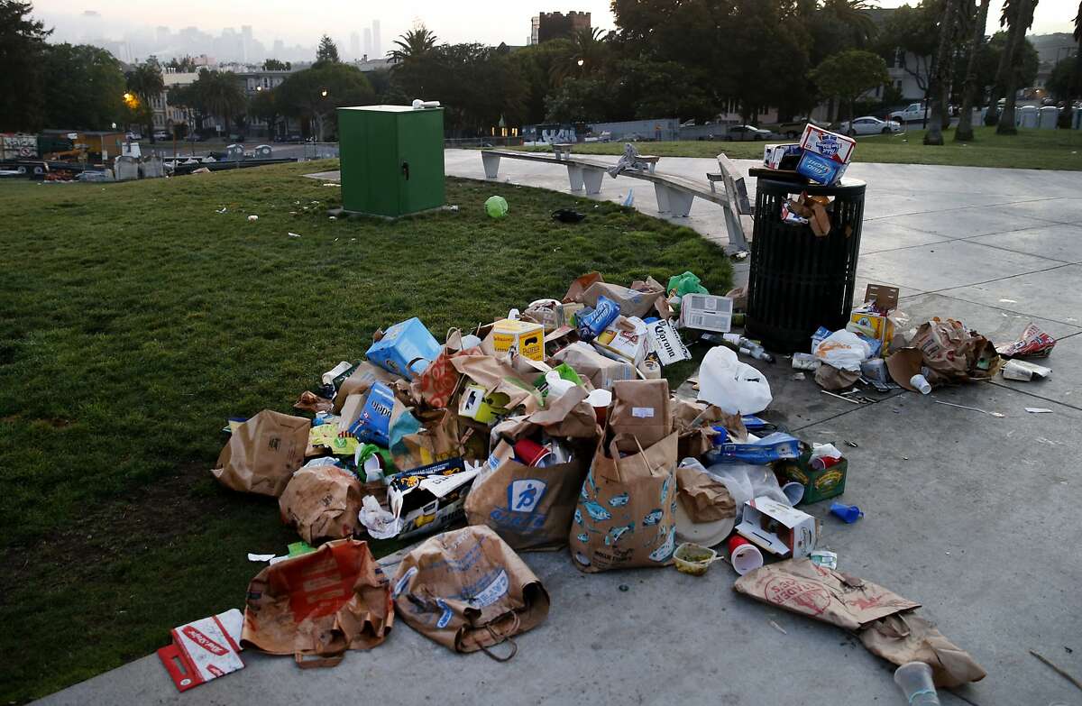 Enough litter to fill 460 bags of trash left behind by Dolores Park ...