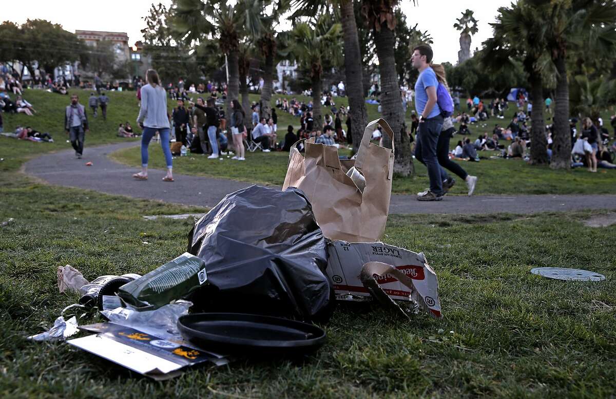 Enough Litter To Fill 460 Bags Of Trash Left Behind By Dolores Park Revelers Over Weekend