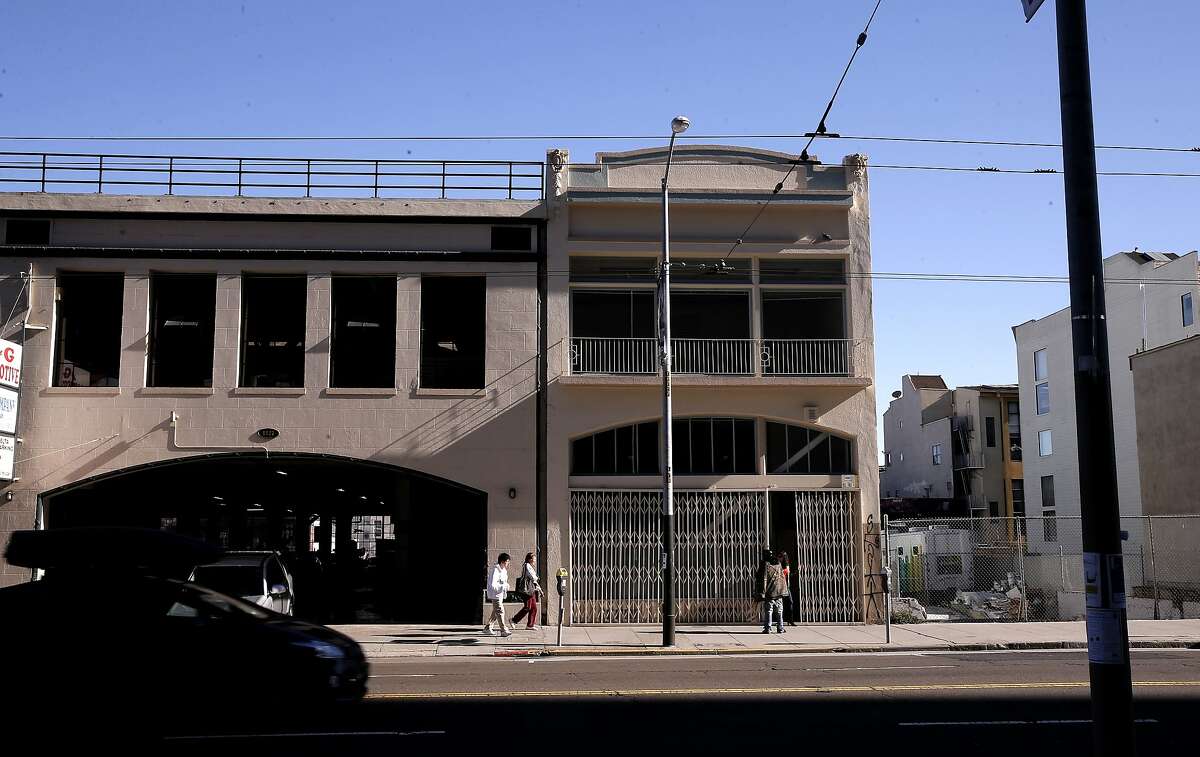 The newly acquired 13,000 square foot building, (building at right end) which Root Division will occupy at 1131 Mission St.in San Francisco, Ca. on Fri. March 6, 2015. Root Division is a visual arts non-profit that connects creativity and community through a dynamic ecosystem of arts education, exhibitions, and studios.