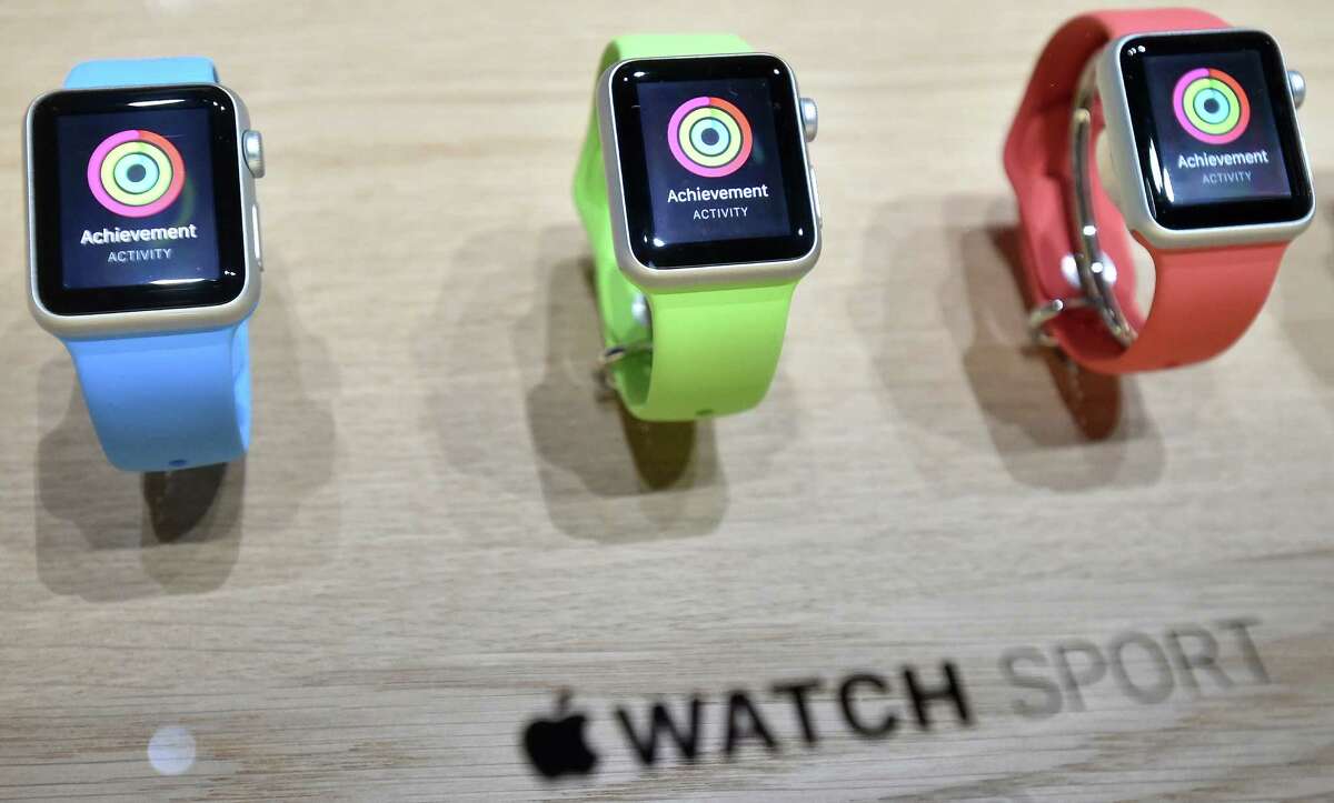 Apple Watches are seen on display during an Apple media event at the Yerba Buena Center for the Arts in San Francisco, California on March 09, 2015. AFP PHOTO / JOSH EDELSONJosh Edelson/AFP/Getty Images
