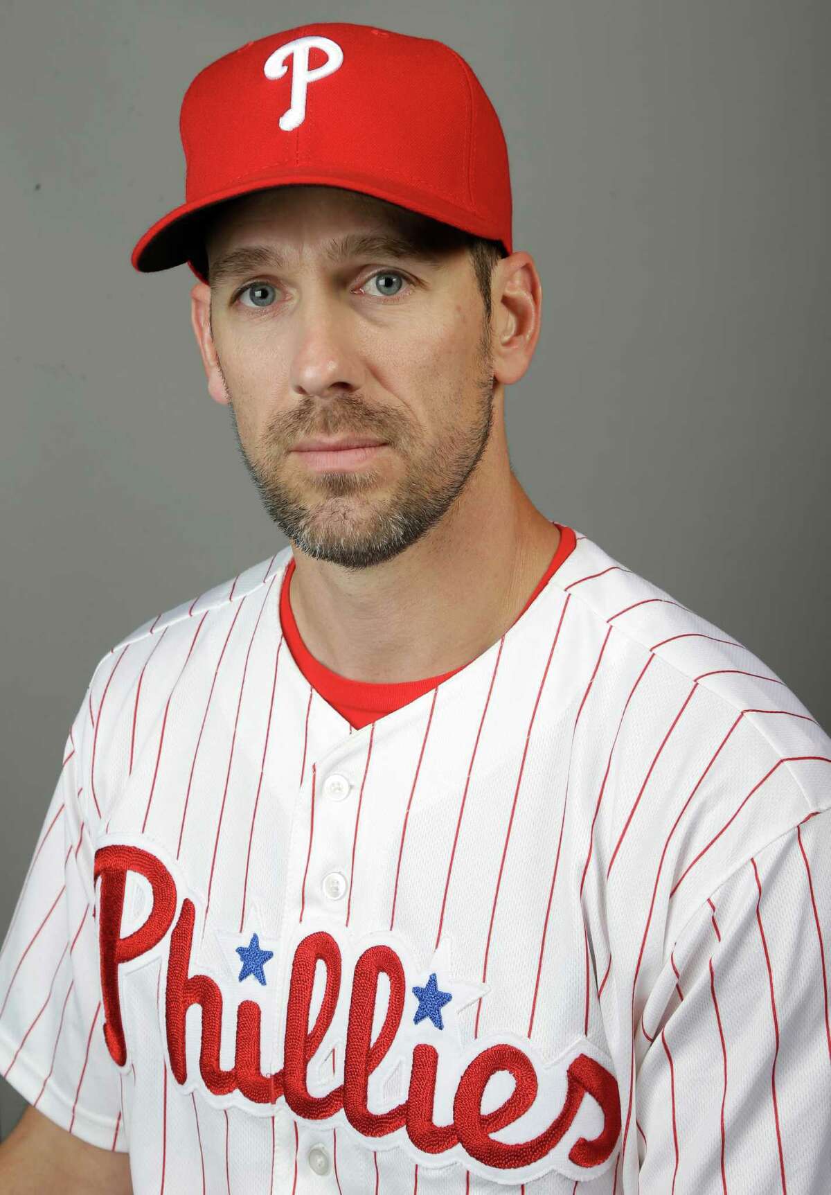 This is a 2015 photo of Cliff Lee of the Philadelphia Phillies baseball team. This image reflects the Philadelphia Phillies active roster as of Friday, Feb. 27, 2015, when this image was taken at spring training in Clearwater, Fla. (AP Photo/Lynne Sladky)