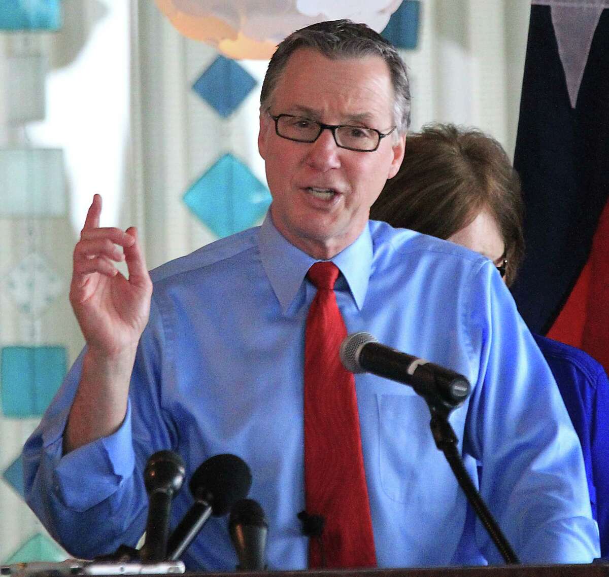 Houston City Councilman Stephen Costello speaks during a press conference formally announcing his mayoral campaign at the Hilton Americas Houston Hotel Monday, March 9, 2015, in Houston.