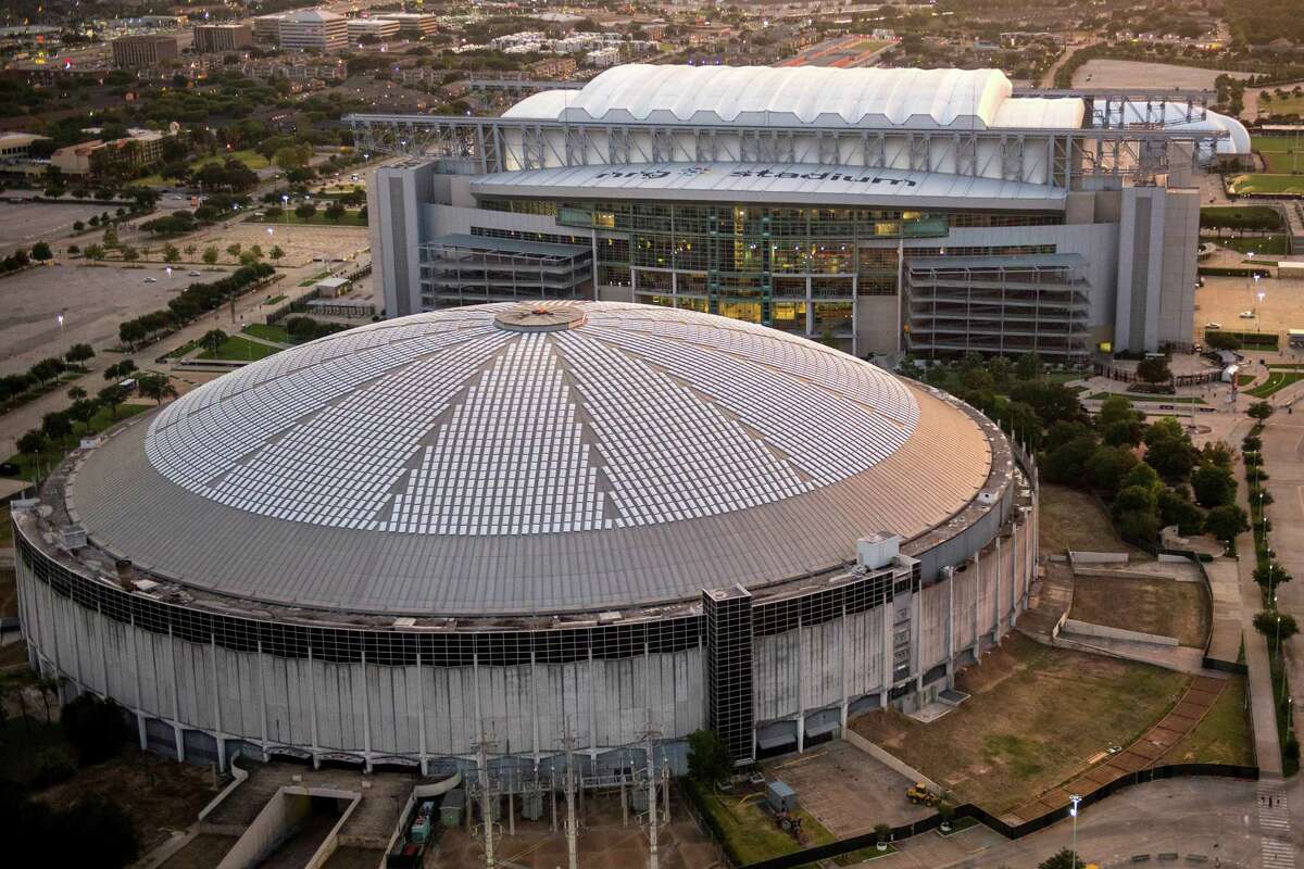 Houston, Texas. Views of Houston's new Astrodome stadium during