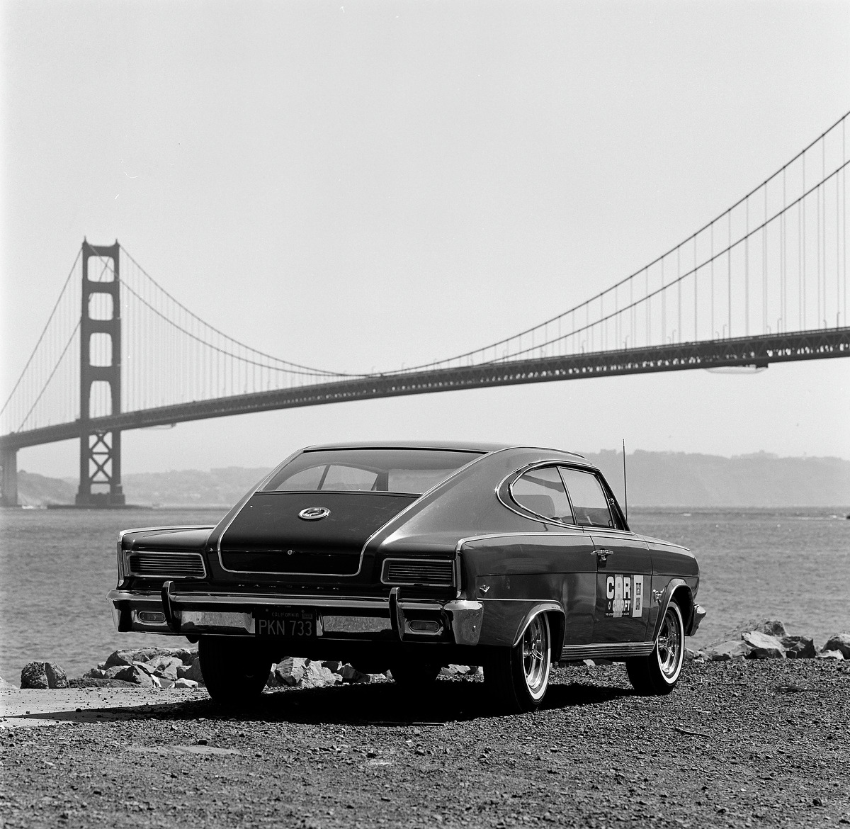 UNITED STATES - MAY 24: 1965 Rambler Marlin Fastback Road Test for Car Craft Magazine by the Bay Area Roadster Club, San Francisco, California. "Whether you desire to fo roarin' down an expressway or kick up some dust on a bayside cliff, the American Motors Marlin will let you do it with ease. This is one compact that offers...looks, performance , and comfort."