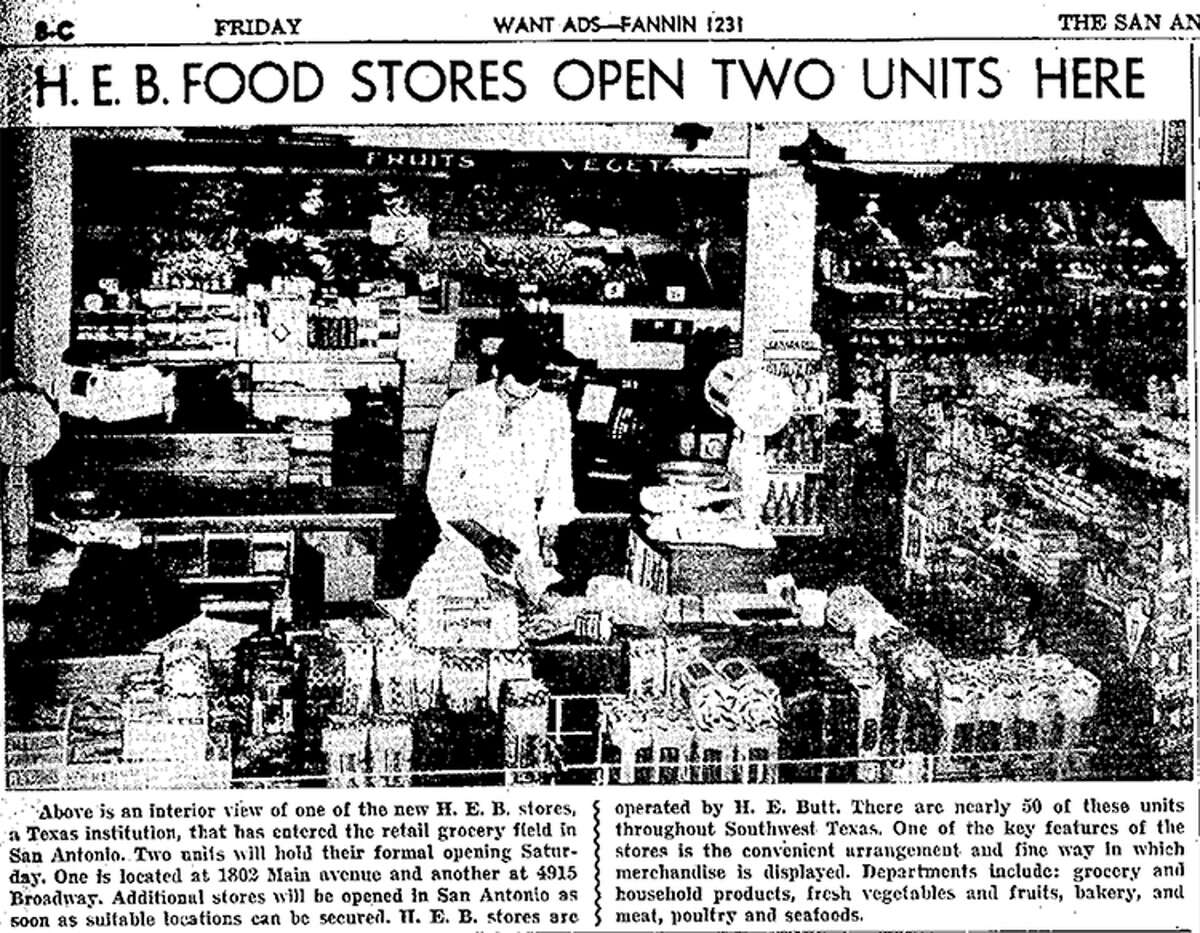 A Look Back At When The First San Antonio H-E-B Opened In 1942