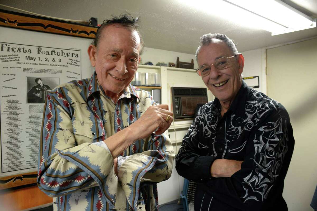 Flaco Jimenez, left, who was recently awarded a lifetime achievement Grammy Award, and his brother, Santiago, have been influential in the music world for many years.