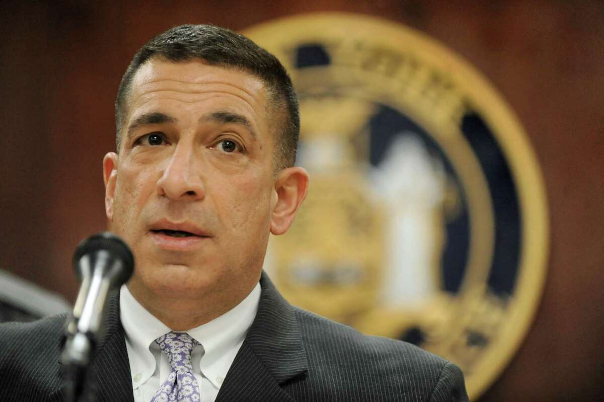 State Police Superintendent Joseph D'Amico discusses the death of Trooper Donald Fredenburg, 23, on Friday, March 13, 2015, at the State Police Academy in Albany, N.Y. Fredenburg died while on a morning run on the UAlbany campus. (Cindy Schultz / Times Union)