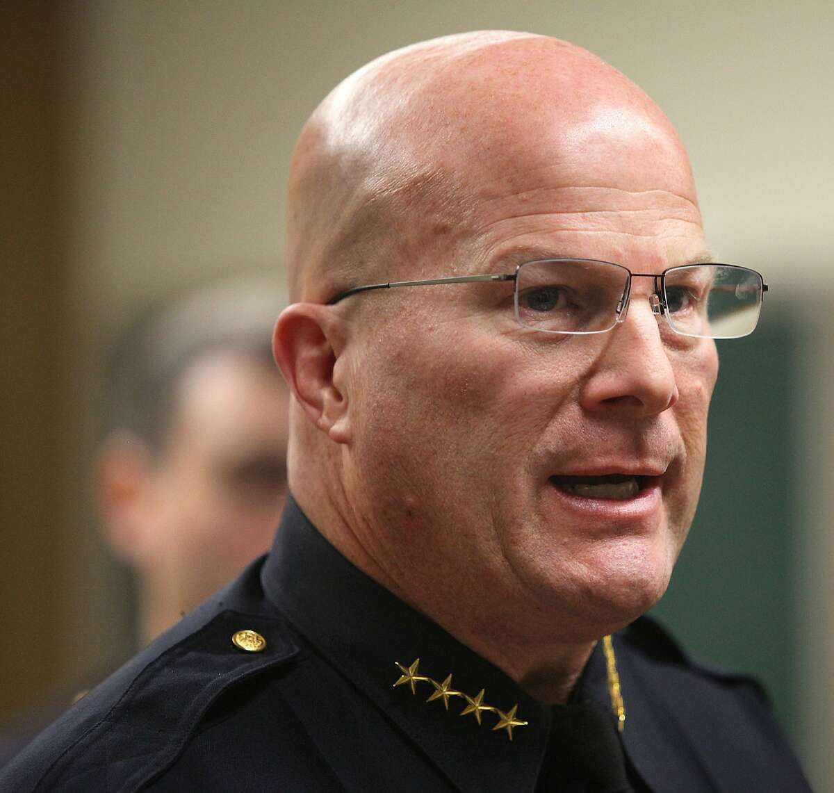 Police chief Greg Suhr comments about the guilty verdicts handed down in federal court against Sergeant Ian Furminger and officer Edmond Robles in San Francisco, Calif., on Friday, December 5, 2014.