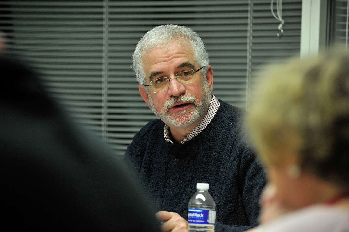 President of the Board of Representatives Randy Skigen (D-19) chairs the Steering Committee meeting at the Stamford Government Center in Stamford, Conn., on Monday, Dec. 8, 2014.