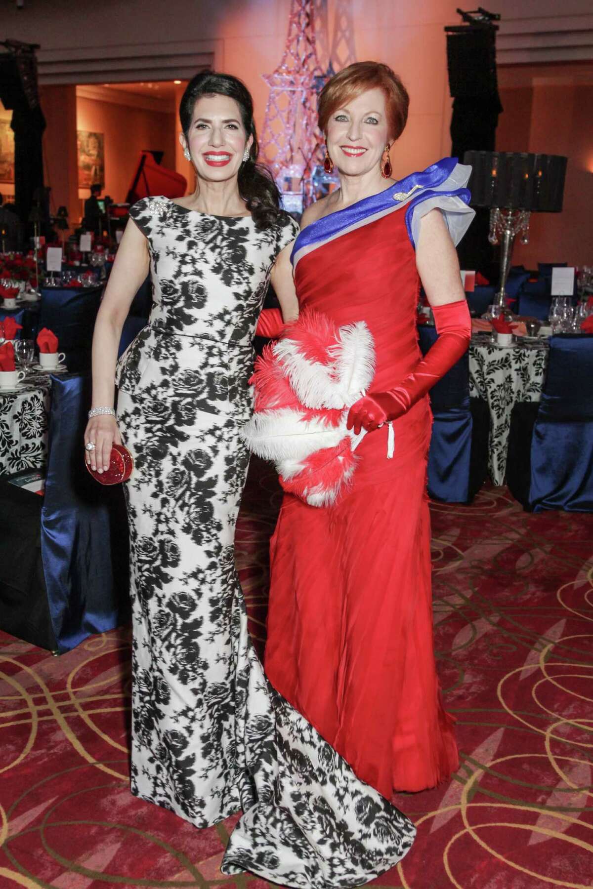 Chairs Kelli Cohen Fein and Nancy Strohmer at the 28th Annual Moores School of Music "An American in Paris" Concert and Gala