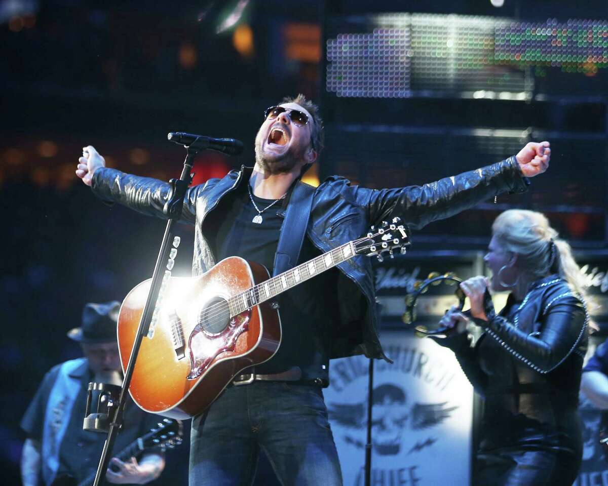 One of Dave Clements' favorite shots of RodeoHouston this year: Country singer Eric Church.
