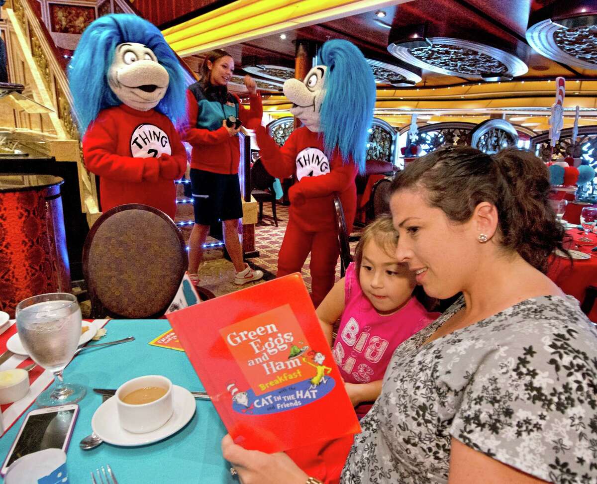 "Green Eggs and Ham" was on the breakfast menu and among the reading choices during a recent Seuss-A-Palooza aboard the Carnival Magic cruising out of Galveston.