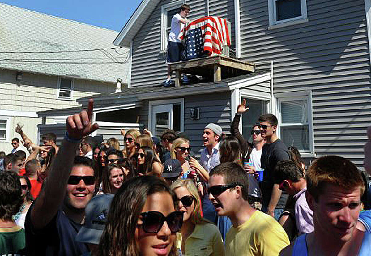 The annual Clam Jam party this year will not take place at Lantern Point, an enclave of private homes on the beach, but instead the Fairfield University students' event will be staged at Penfield Beach.