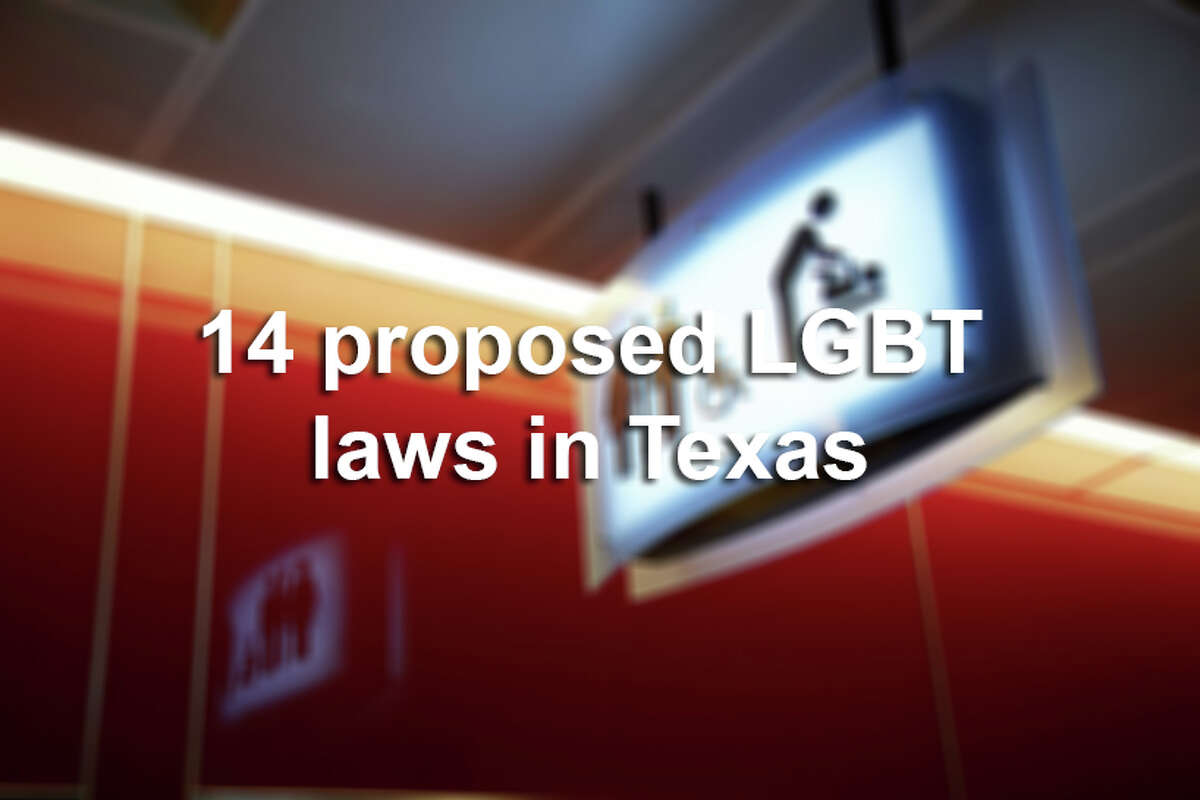 One proposed law would strike down Texas' same-sex marriage ban. Another would prohibit transgender Texans from using bathrooms for the gender that they identify with. Here are 14 proposed laws by Texas lawmakers that would affect LGBT citizens.