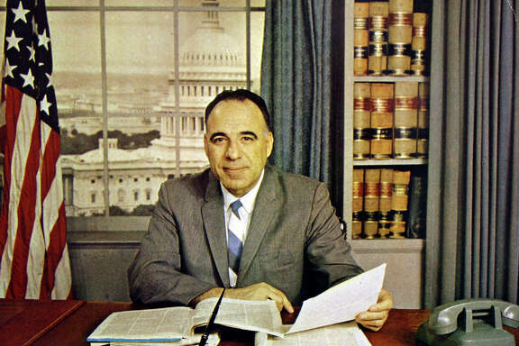 An official portrait of the late congressman is included in a preview of the Henry B. Gonzalez collection at the Center for American History on the campus of the University of Texas, in Austin Oct. 19, 2006.