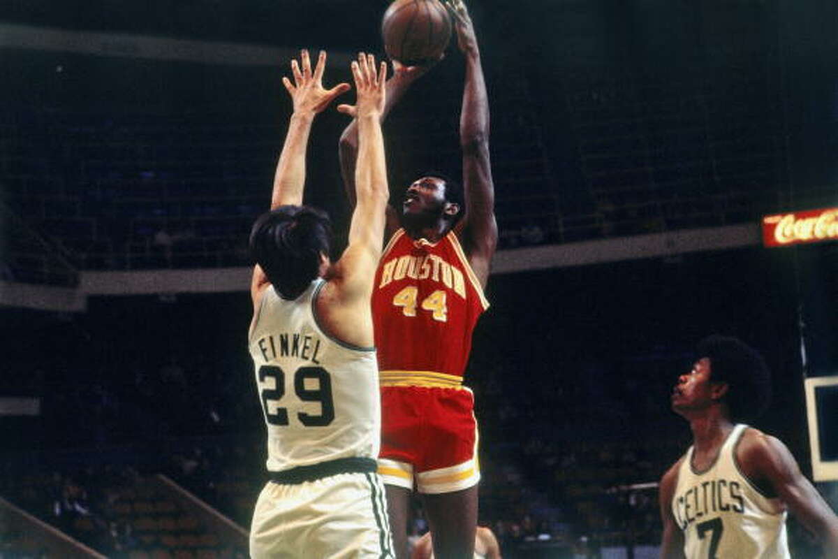 BIG E BIDS FAREWELL Elvin Hayes was a Houston icon after his time at UH and moved with the Rockets from San Diego, But after the 1971-72 season, he was traded to Baltimore for the measly return of Jack Marin after feuding with coach Tex Winter.  Hayes enjoyed a strong run with the Bullets before returning to the Rockets for the final three seasons of his career.