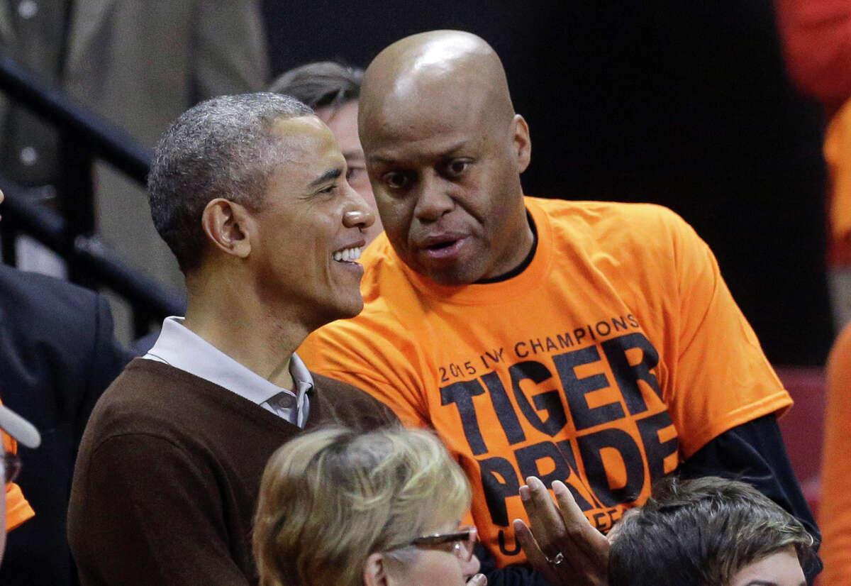 It was a family affair at Saturday's NCAA women's game between Princeton and Wisconsin-Green Bay, with President Barack Obama attending along with brother-in-law Craig Robinson. Robinson's daughter and Obama's niece, Leslie, plays for Princeton.