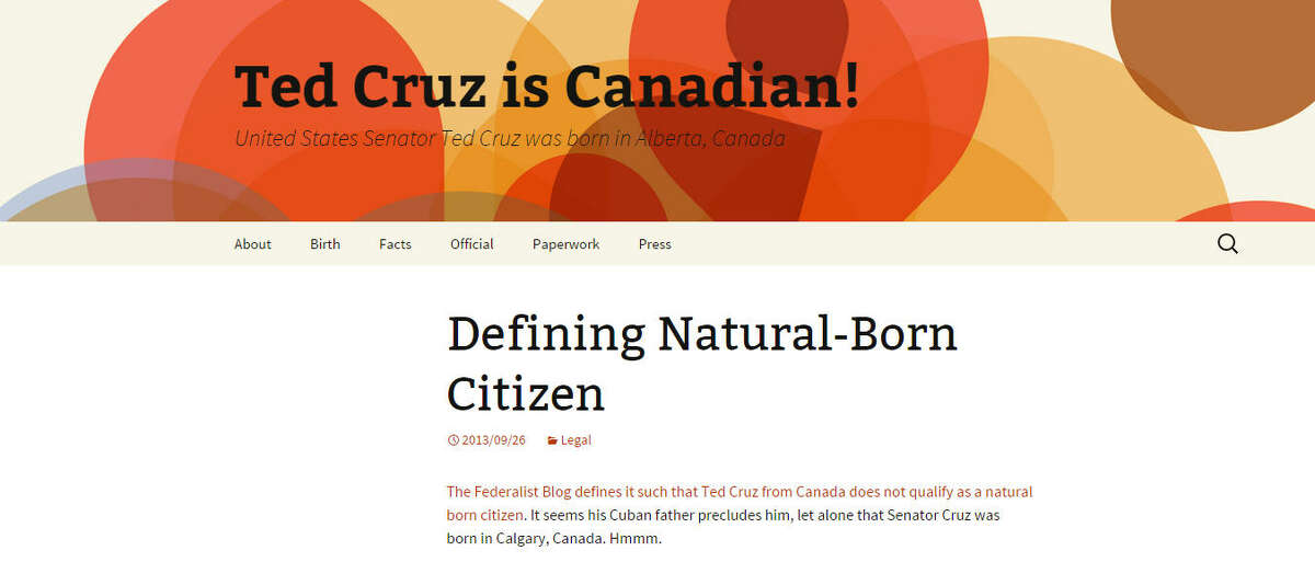 Screenshot for TedCruz.ca.