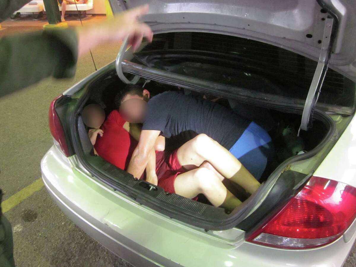 Subjects rescued from a car trunk at the Falfurrias Border Patrol Checkpoint, 