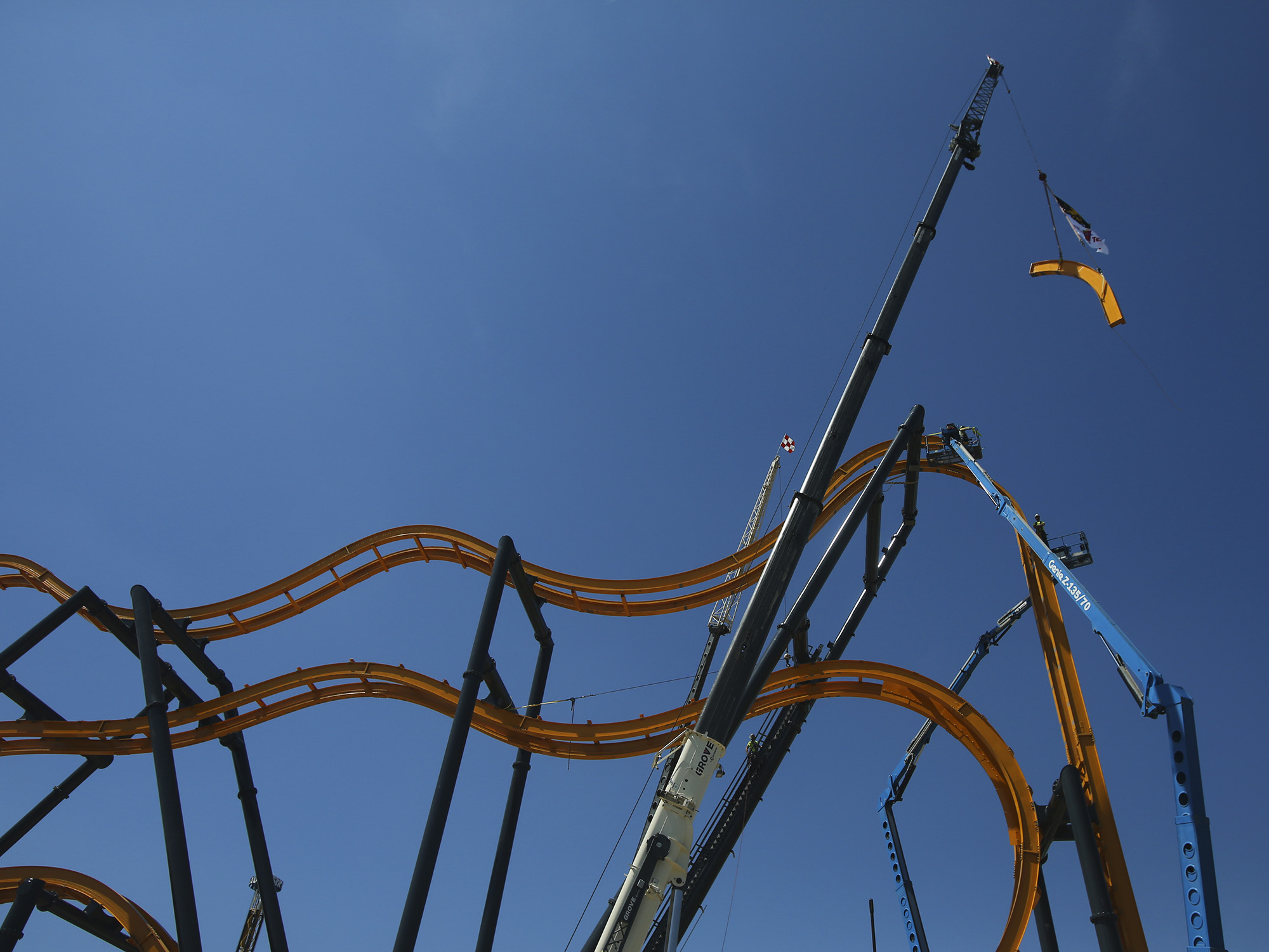 Batman ride at Six Flags Fiesta Texas gets in final stages of construction