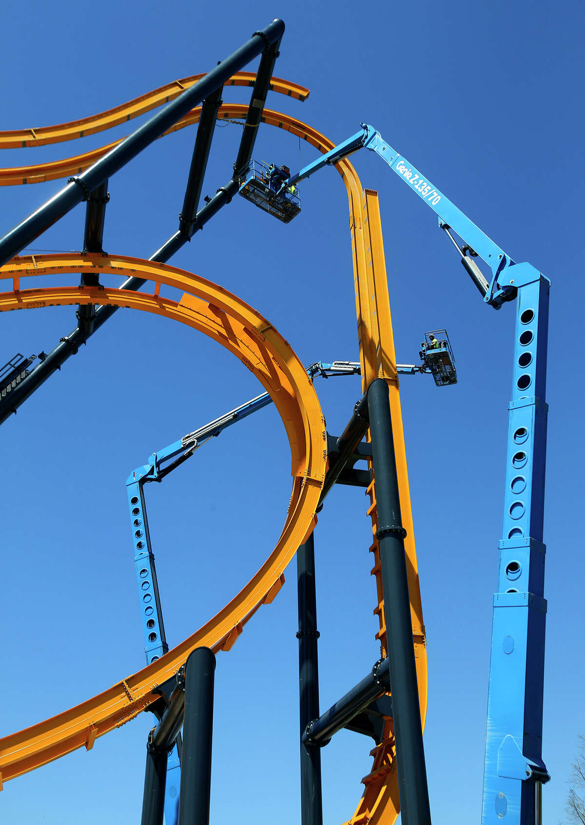 Batman ride at Six Flags Fiesta Texas gets in final stages of construction