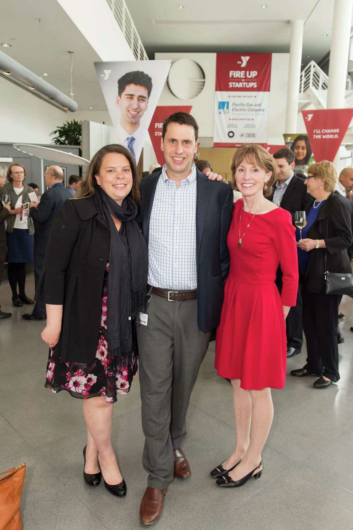 Marianna Pisano, Sebastian Lurie and Carol Welbourne at the YMCA of San Francisco’s Y for Youth Luncheon on March 20, 2015.