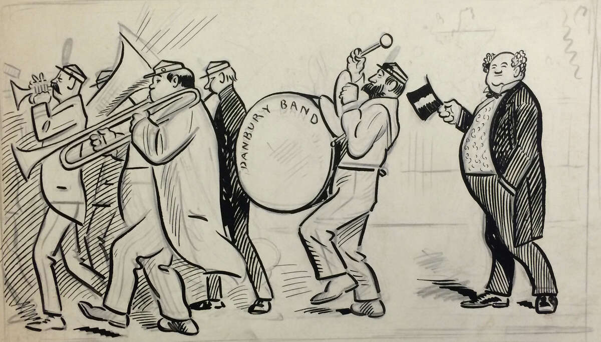 "Barnum Hires a Band," by the late Art Young, a nationally renowned cartoonist who lived in Bethel, is on view there in a new exhibit of his works.
