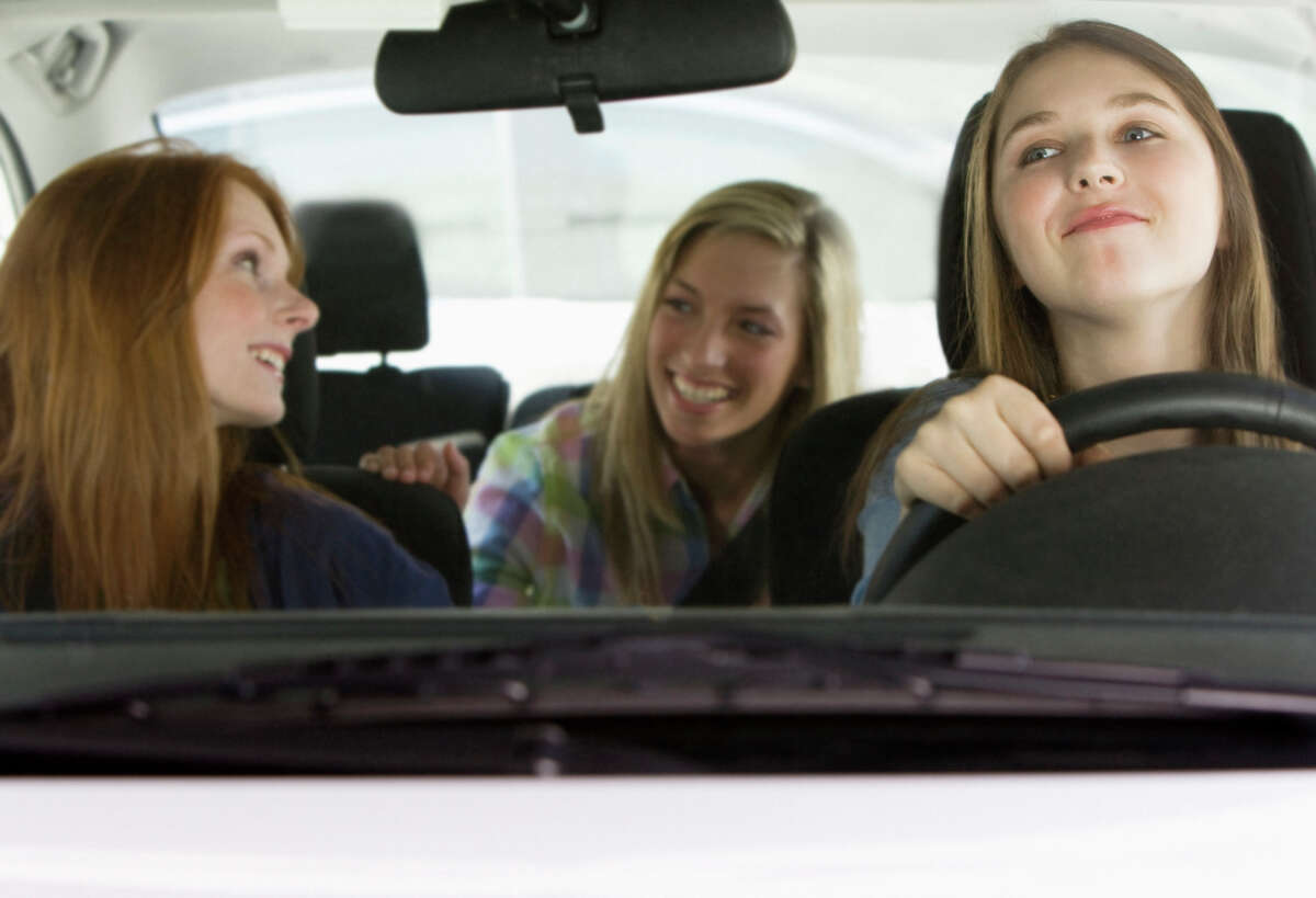 Pack their cars full of friends when they get their licenses at 16. In California, teens can't drive with other teens in their car for a full year after receiving their driver's license.