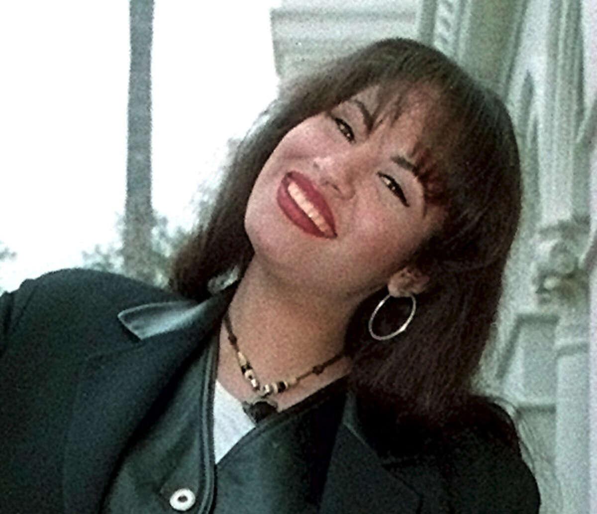 Tejano music star Selena poses in an outfit that was part of a line of clothing she introduced in this Dec. 2, 1994, file picture.