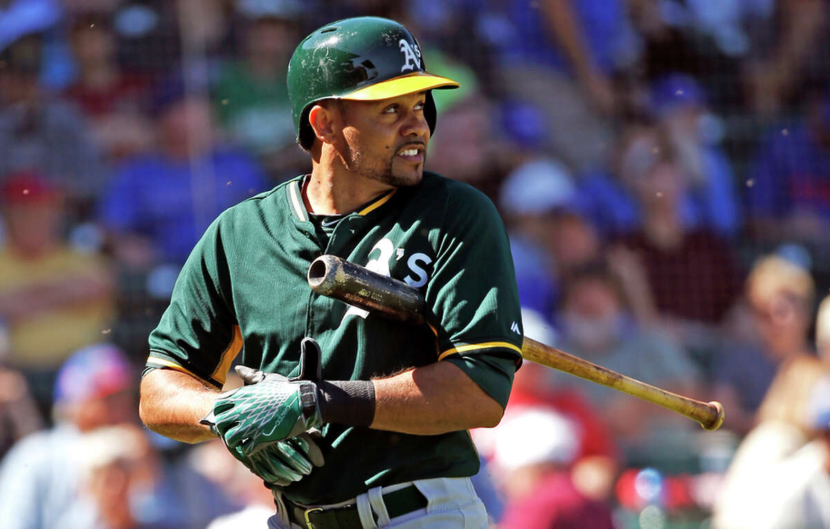 Coco Crisp got his first hit of the season Wednesday afternoon, and made two fine catches in the outfield.