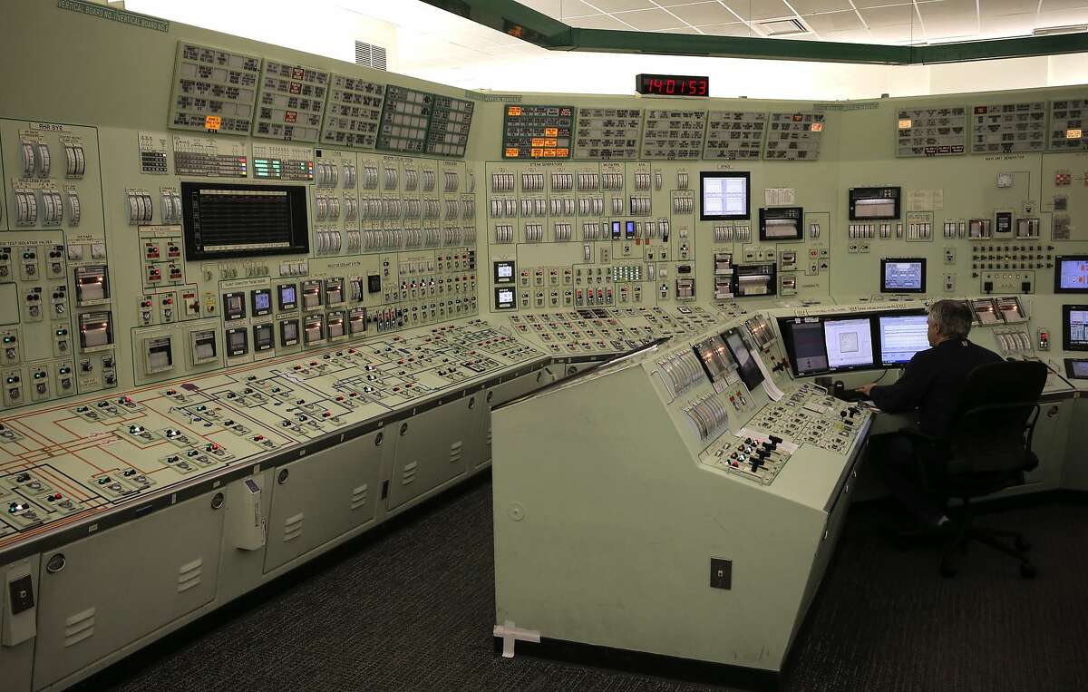Reactors and turbines are controlled from Inside the steam turbine and generator building at the Diablo Canyon Nuclear Power plant in San Luis Obispo, Calif., as seen on Tues. March 31, 2015.