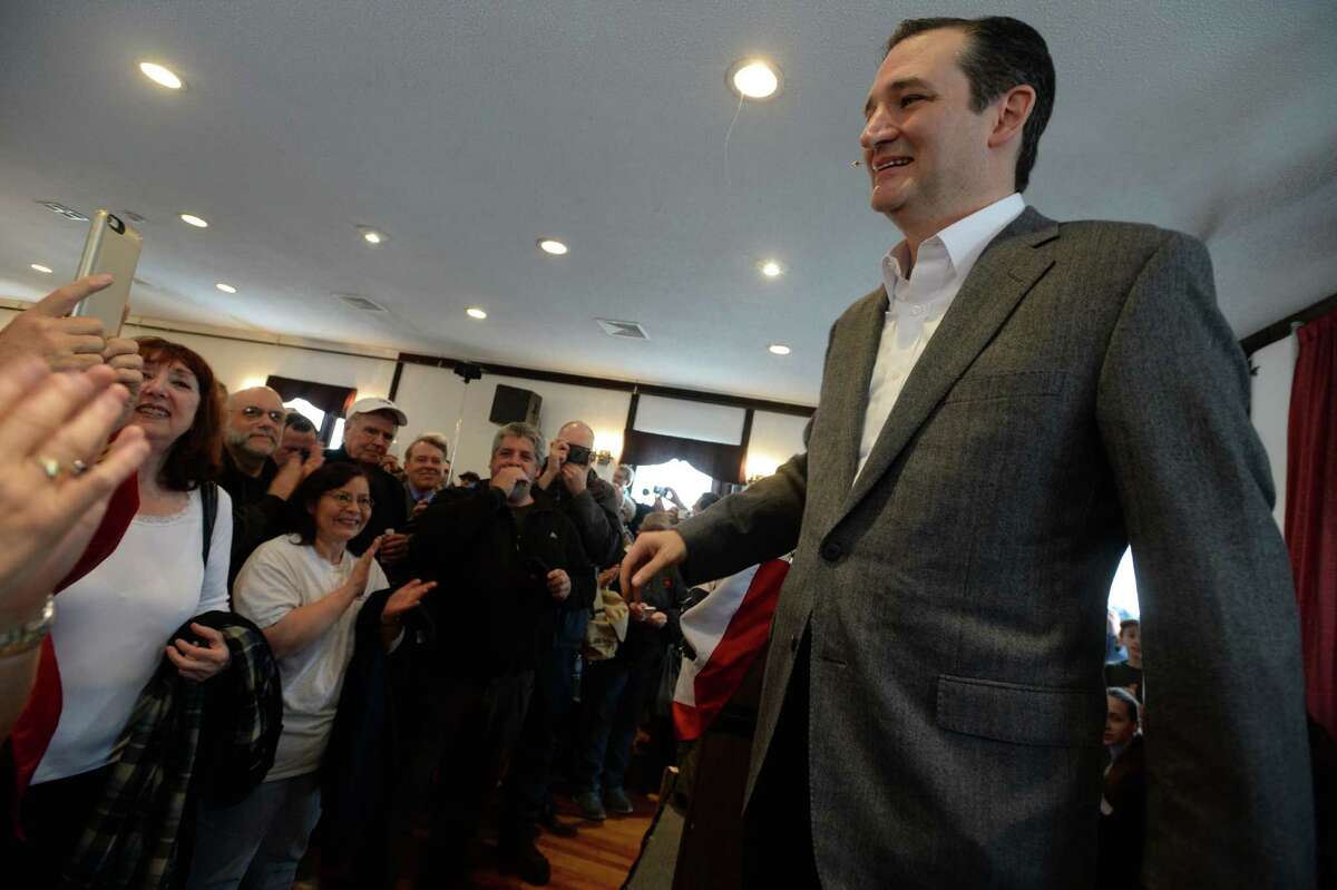 MERRIMACK, NH - MARCH 27: U.S. Senator Ted Cruz (R-TX) speaks at a Conservative Business League of New Hampshire Rally March 27, 2015 in Merrimack, New Hampshire. Cruz is the first politician to have officially announced his run for president in the upcoming election. (Photo by Darren McCollester/Getty Images)