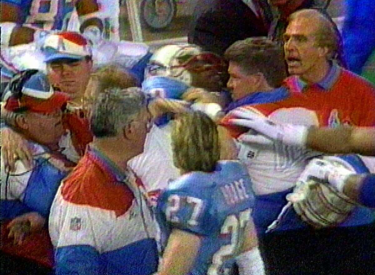 "Kevin Gilbride will be selling insurance in two years." - A couple days after he infamously punched Houston Oilers offensive coordinator Kevin Gilbride for not running out the clock at the end of the first half of a game.