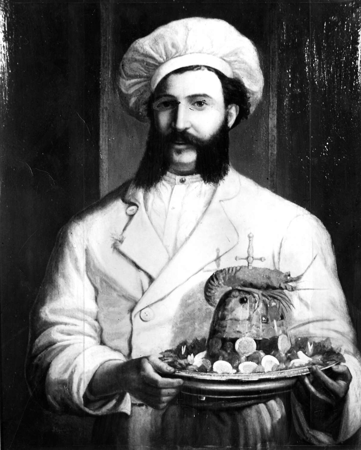 "Chef at the Palace Hotel" is a 1879 painting by San Francisco artist Joseph Harrington. It was on display in the lobby of the hotel.