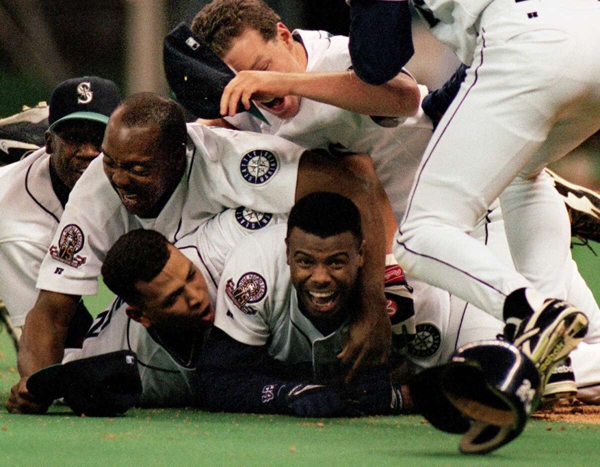 BEST: The 1995 ALDS comeback After claiming the franchise's first division title during the regular season, things looked bleak for the Mariners during their first-ever playoff appearance. Down two games to none and facing elimination, Seattle rallied in front of their hometown fans at the Kingdome. With Ken Griffey Jr. and Joey Cora on base, Edgar Martinez doubled, sending the runners home – and sealing a Mariners victory in the franchise's most iconic moment. 