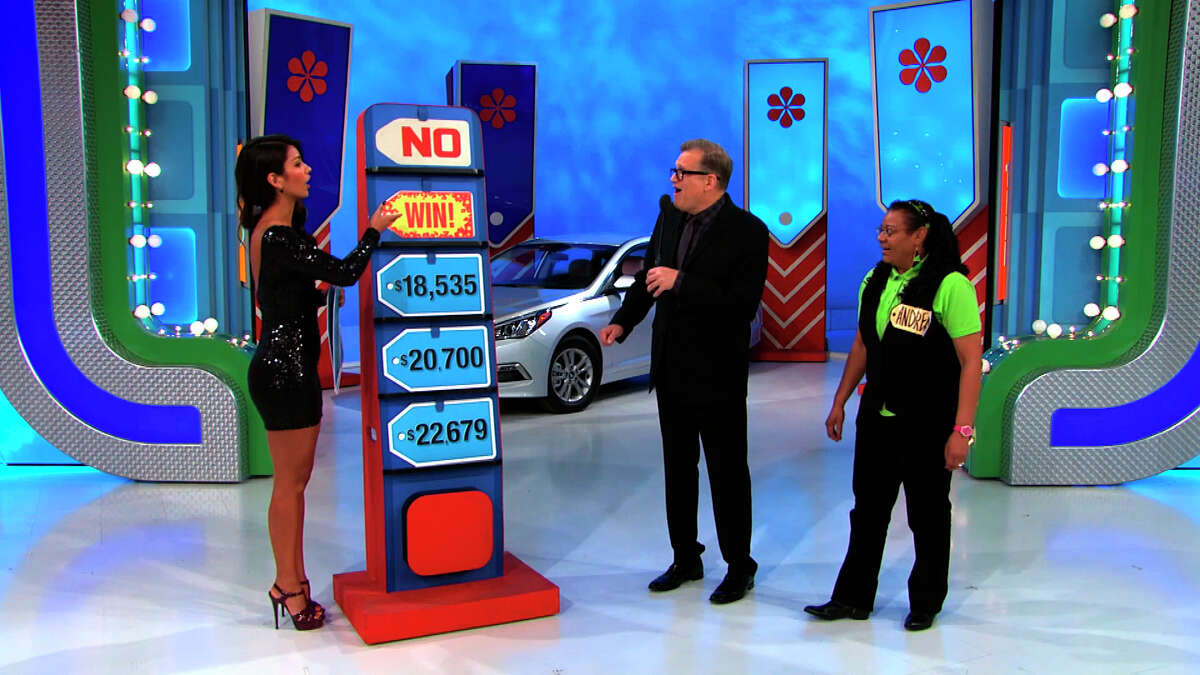 In this photo provided by CBS, model Manuela Arbelaez ensured the price IS right...on the television show, The Price Is Right," by revealing the answer, on Thursday, April 2, 2015. The show airs weekdays (11:00-12:00 Noon, ET; 10:00-11:00 a.m., PT) on the CBS Television Network. (AP Photo/CBS) (AP Photo/CBS) ORG XMIT: CAET303