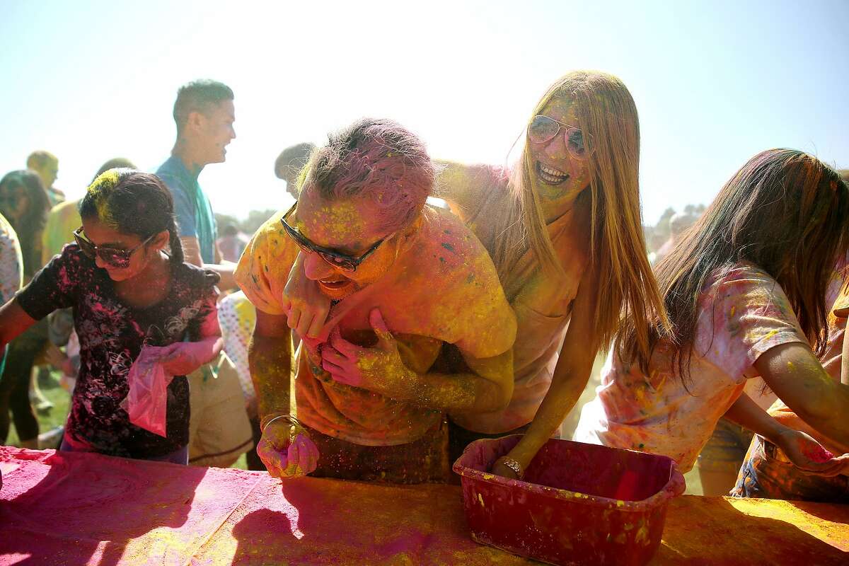 spring with Holi festivities at Stanford
