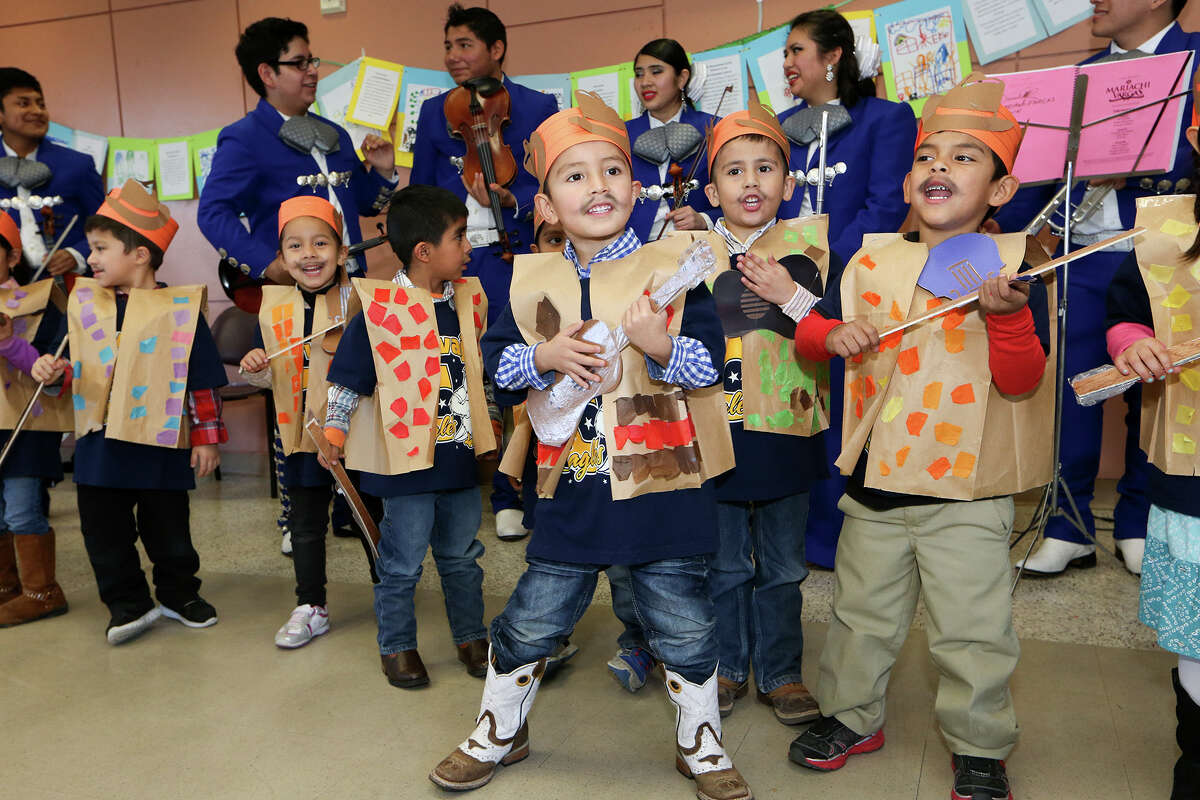 Early childhood education is highly correlated to success later in life for the students. Fewer go to jail and prison. David Arita (front), 4 and other from Carvalal Early Childhood Education Center sing as they and Lanier High School presented "Heart and Soul of the Westside" at the Good Samaritan Community Center, in March.