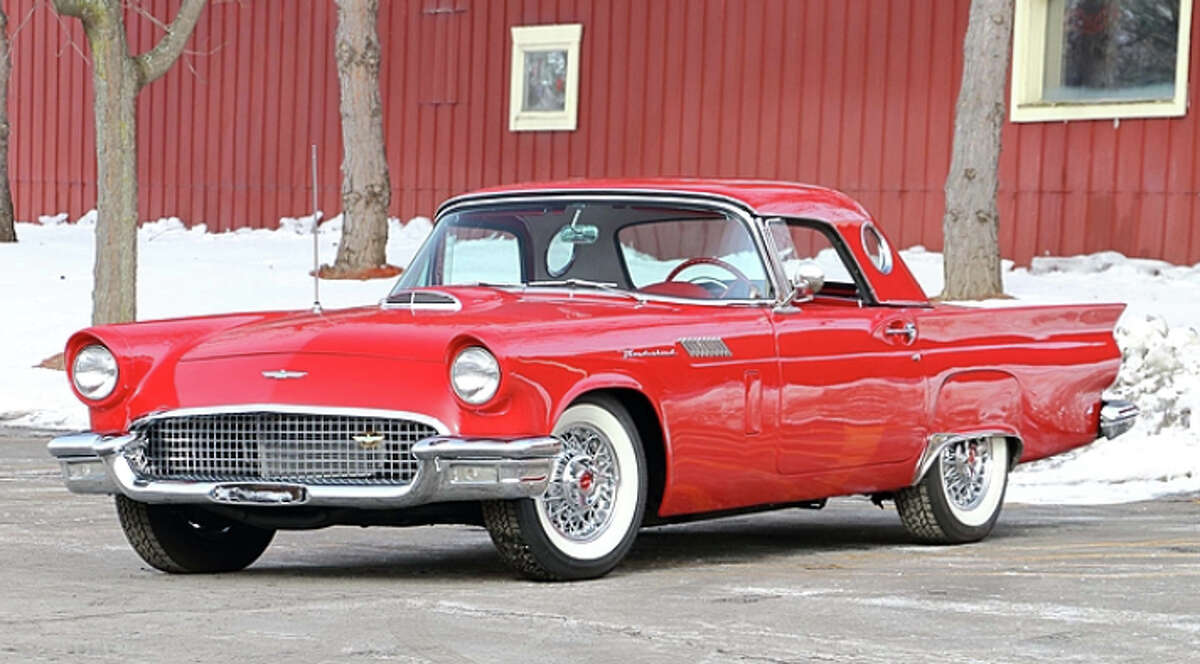 1957 Ford Thunderbird With an abundance of fins, chrome and intriguing details, for many people the 1950s mark a high point of American car styling. And a great example of that timeless appeal is Ford’s first-generation baby bird. (Lot F197)