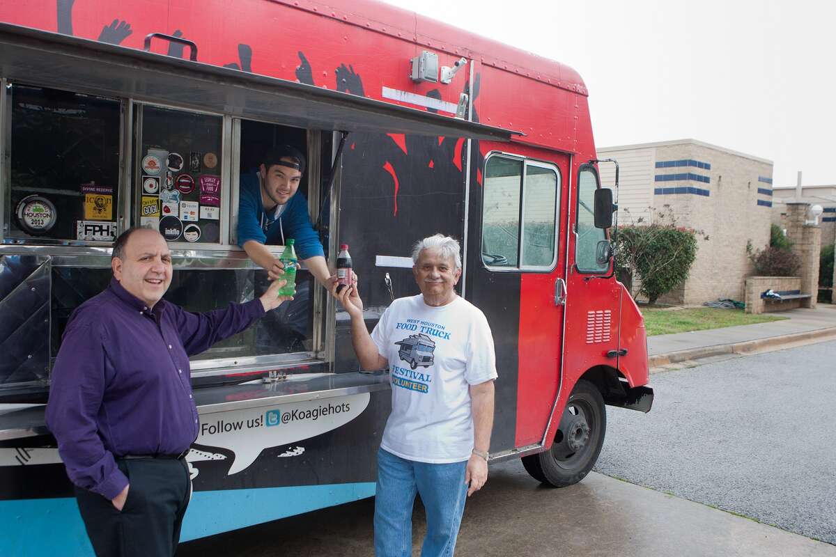 Michael Burg, left, Matthew Pak and Irv Berger will be part of the West Houston Food Truck Festival, which happens at Temple Sinai on April 19.