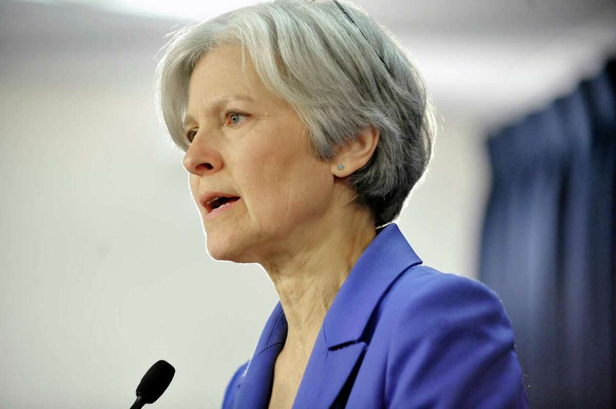 Green Party presidential candidate Jill Stein holds press conference at the Legislative Office Building on Tuesday, April 7, 2015, in Albany, N.Y. (Paul Buckowski / Times Union)