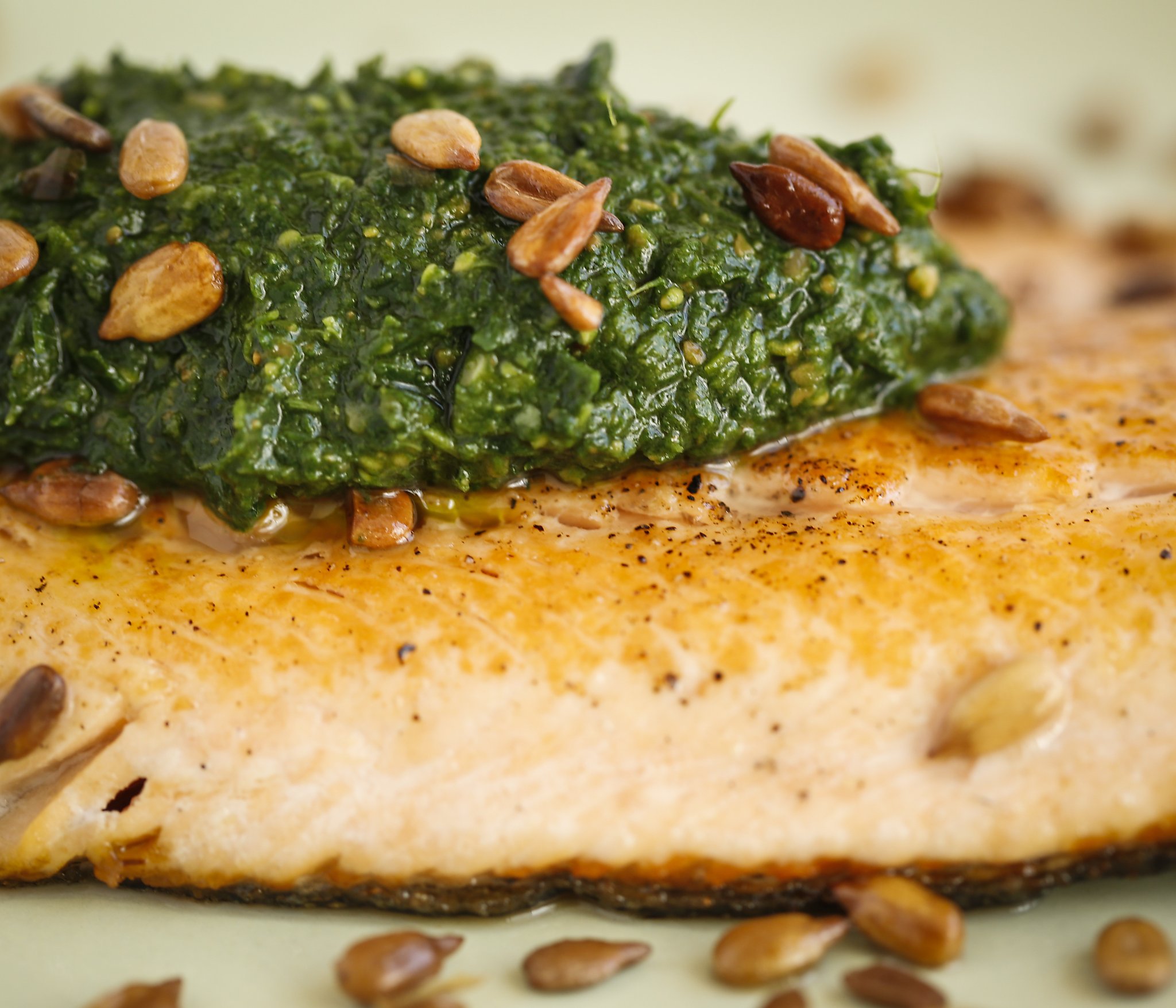 Recipe: Fish With Nettle & Sunflower Seed Sauce