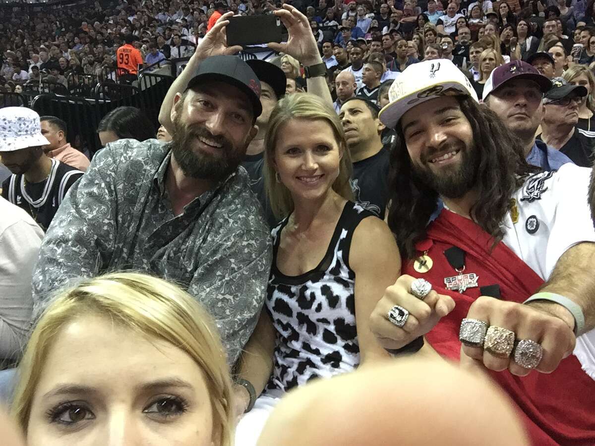 Spurs Jesus looked on as the Spurs beat the Houston Rockets on Wednesday, April 8, 2015