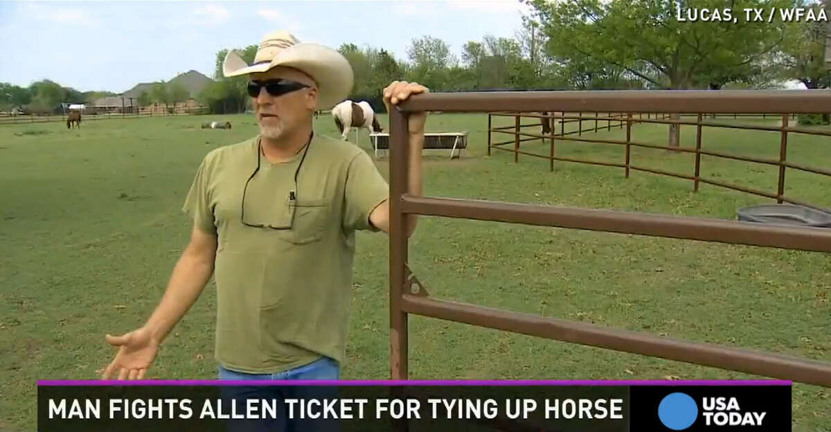 Rick Braun was issued a $266 citation by Allen (Texas) police for riding his horse to an area Taco Bell.