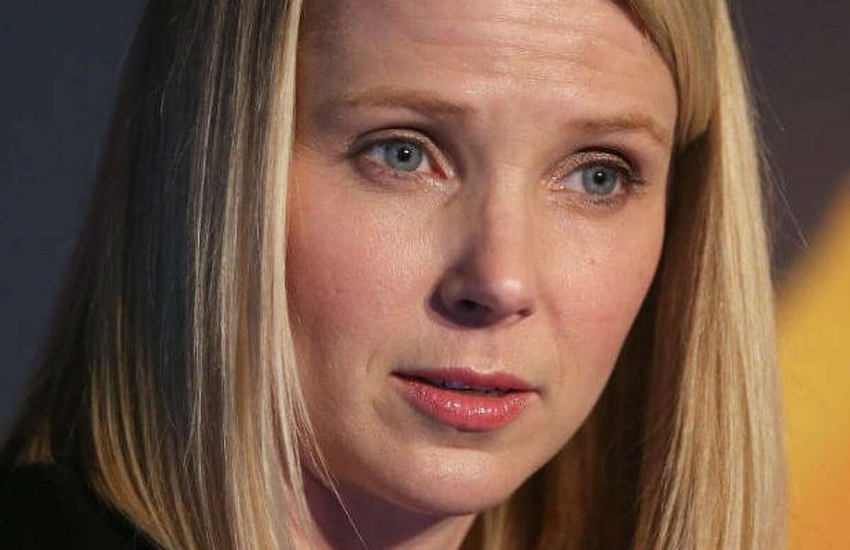File photo of Marissa Mayer, president and chief executive officer of Yahoo! Inc. An announcement of a deal to sell Yahoo’s Internet businesses to Verizon is expected Monday.