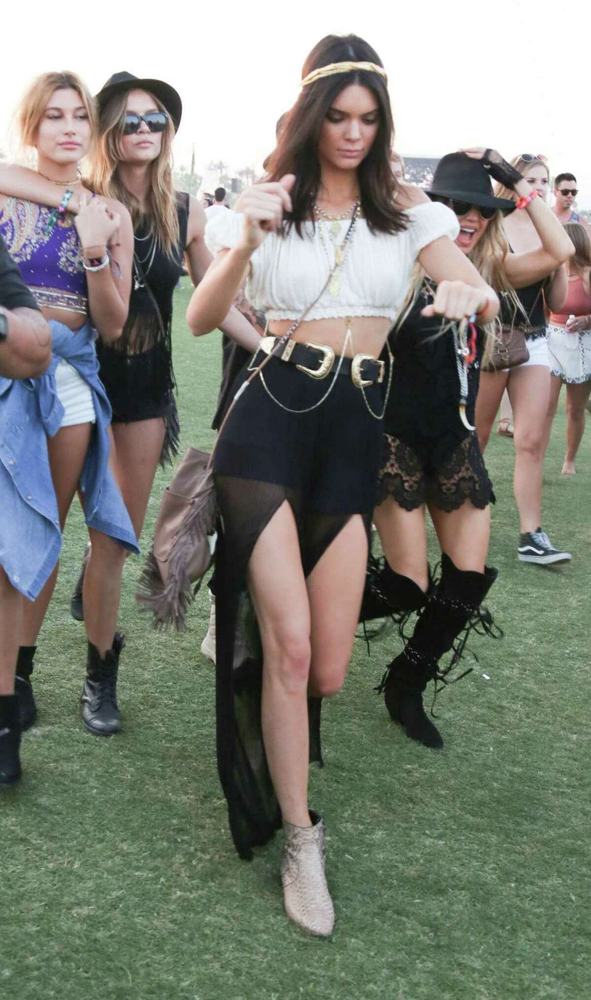 Kendall Jenner is seen at Coachella Valley Music and Arts Festival at The Empire Polo Club on April 11, 2015 in Indio, California.