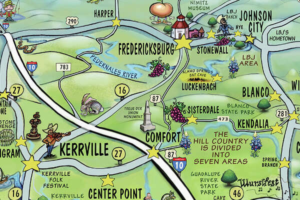 This cool map of the Hill Country captures the essence of Central Texas ...