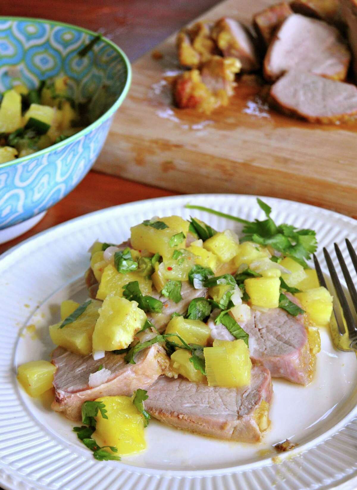 Glazed pork loin with pineapple tough to beat