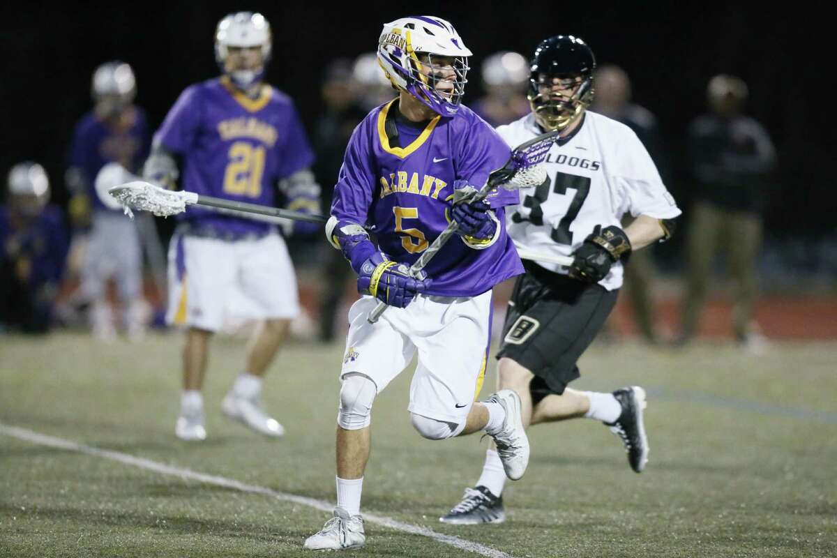 Connor Fields in action against Bryant on Tuesday, April 14. ( Dan Leahy / Special to the Times Union )