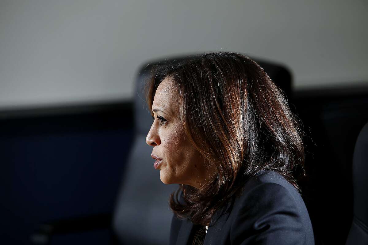 Attorney General Kamala Harris answers questions about her 2016 Senate run in San Francisco, Calif., on Thursday, April 16, 2015.